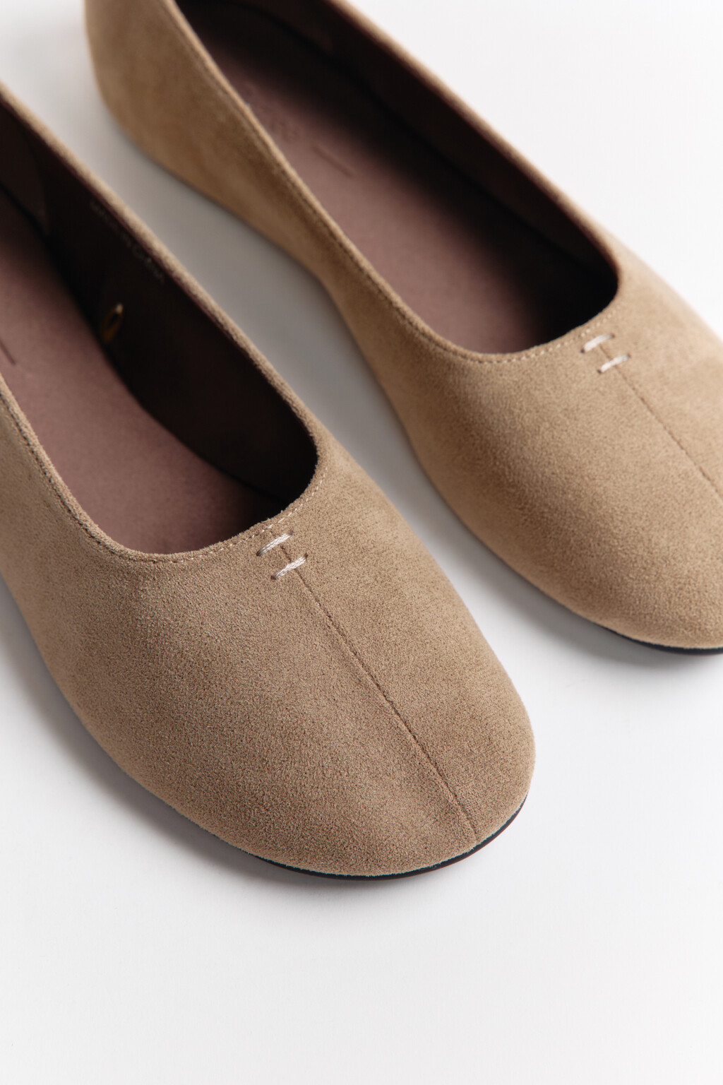 Балетки мягкие с круглым носом - цвет бежевый - 9