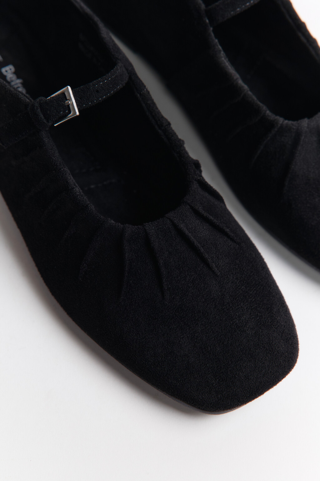 Балетки с ремешком и складками - цвет черный - 9