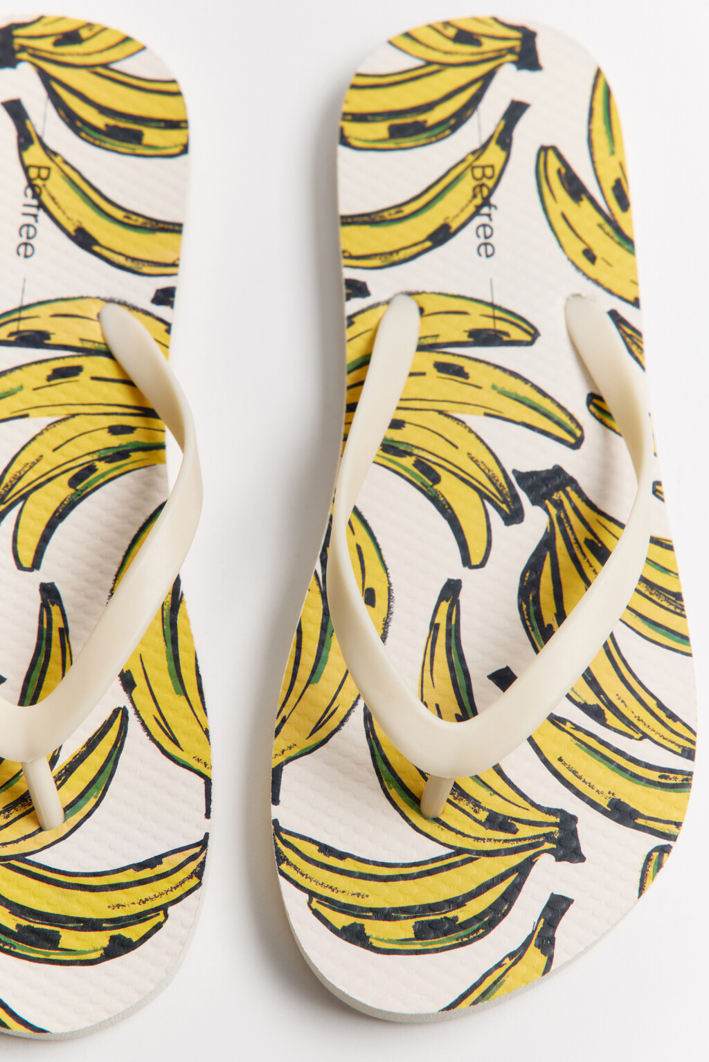 Вьетнамки с принтом - цвет белый - 3