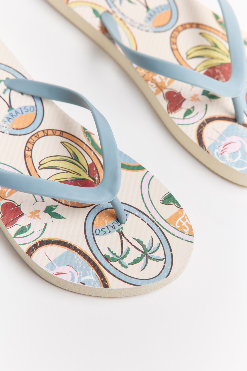 Вьетнамки с принтом - цвет мультиколор - 5