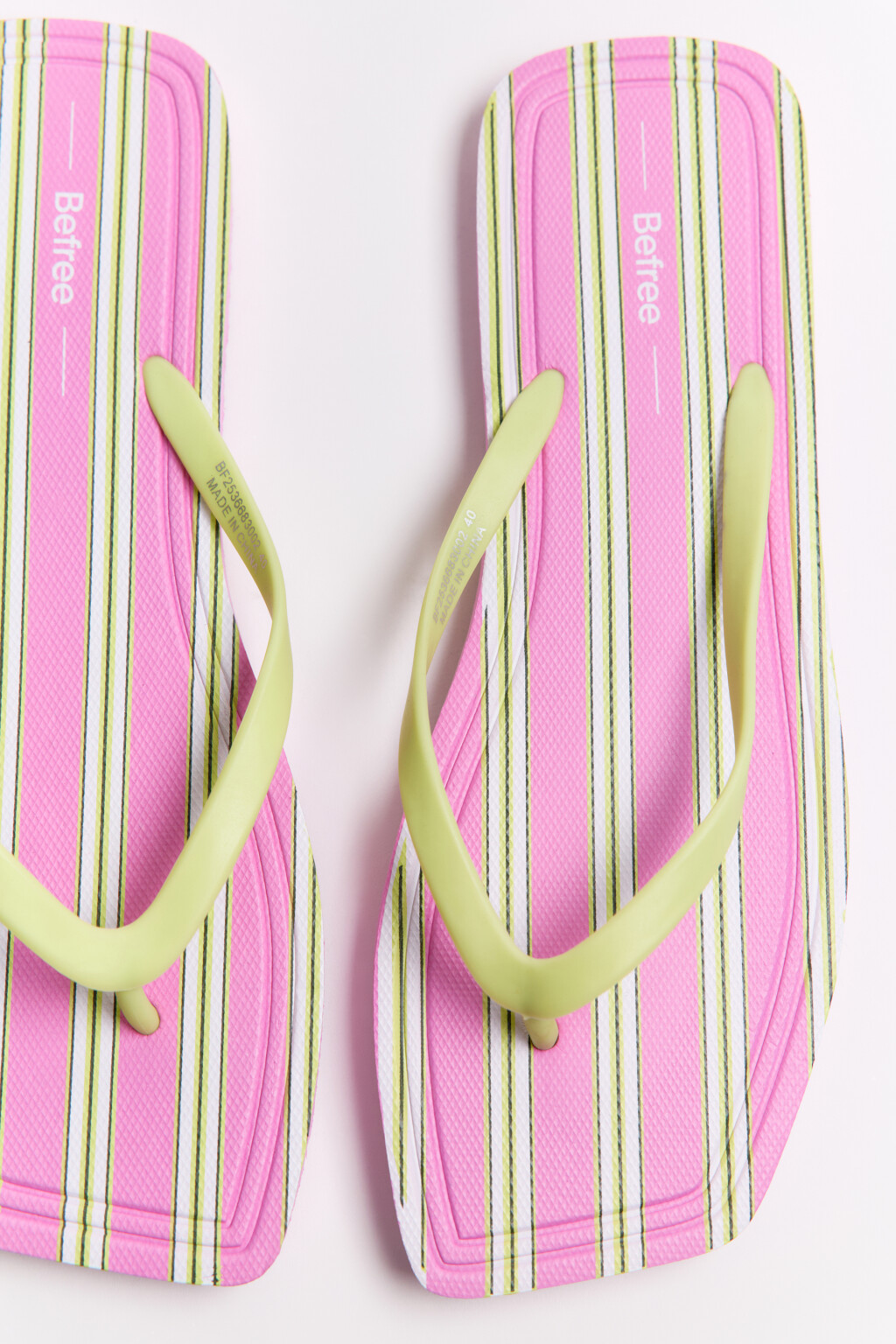 Сабо-вьетнамки с цветной подошвой - цвет розовый - 1