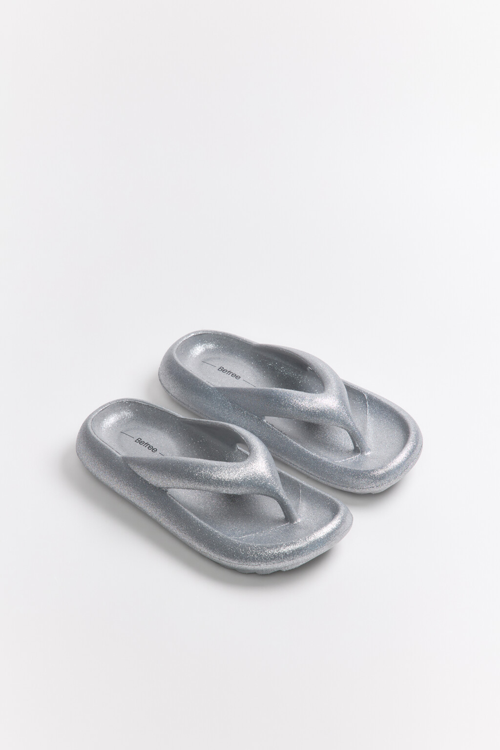 Сабо-вьетнамки на платформе - цвет серый - 3