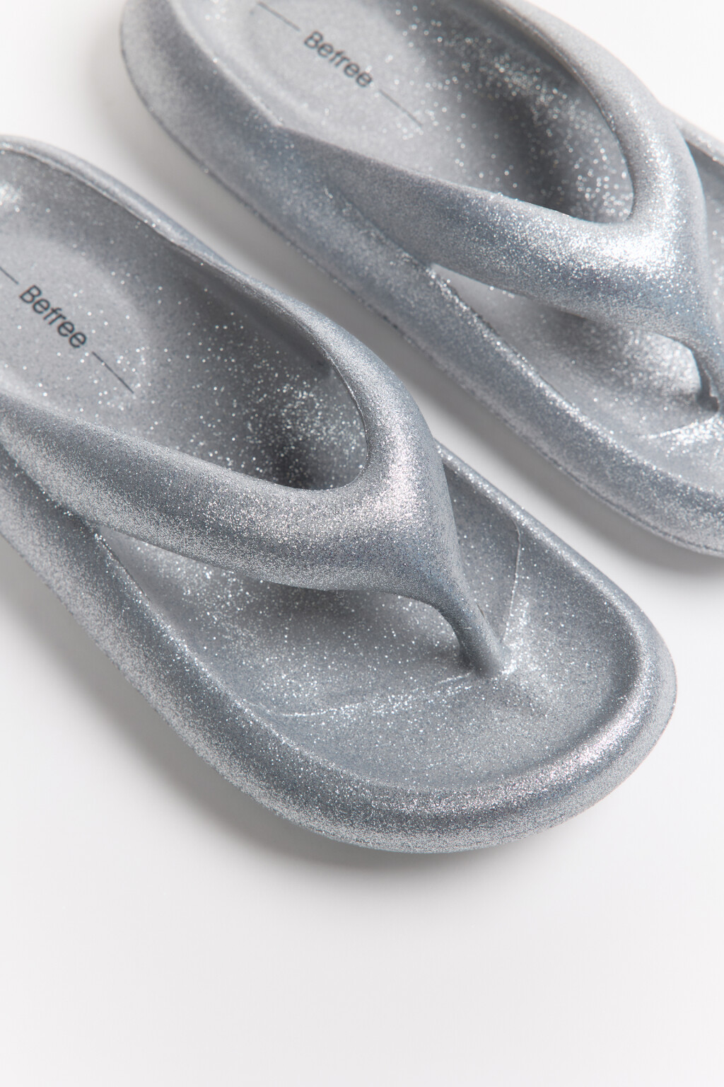 Сабо-вьетнамки на платформе - цвет серый - 5