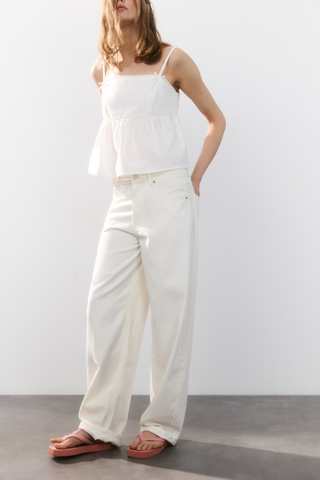 Сабо-вьетнамки на толстой подошве - цвет розовый - 3