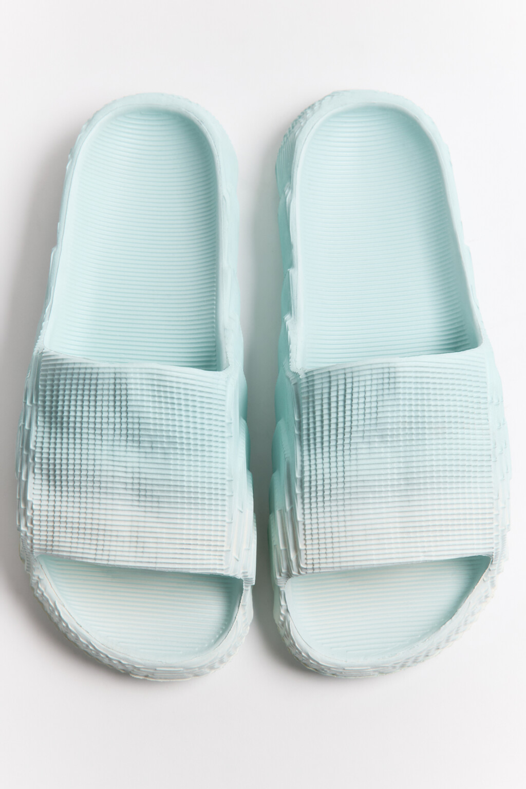 Сабо из фактурного материала - цвет голубой - 5