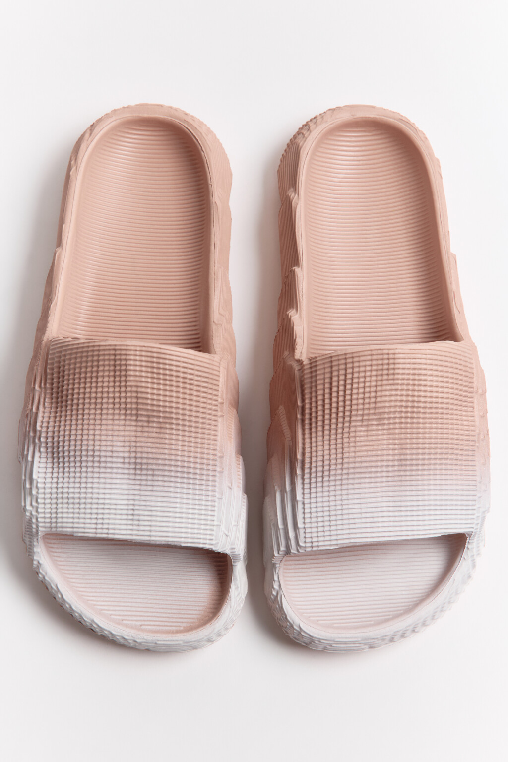 Сабо из фактурного материала - цвет розовый - 5