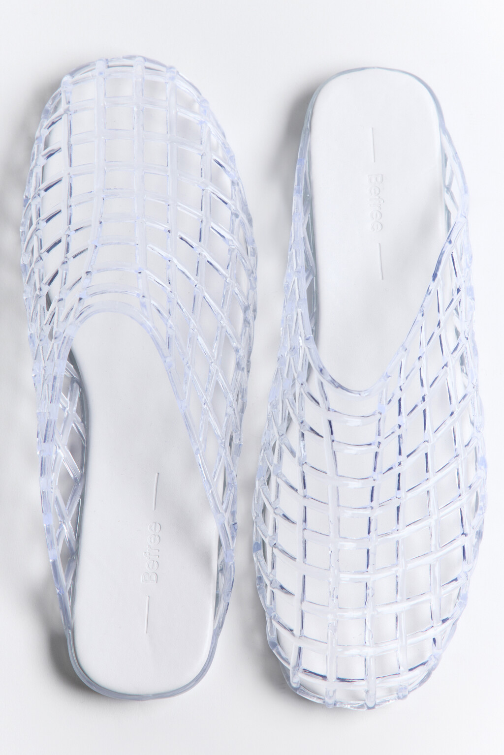 Сабо с верхом из прозрачной сетки - цвет белый - 3