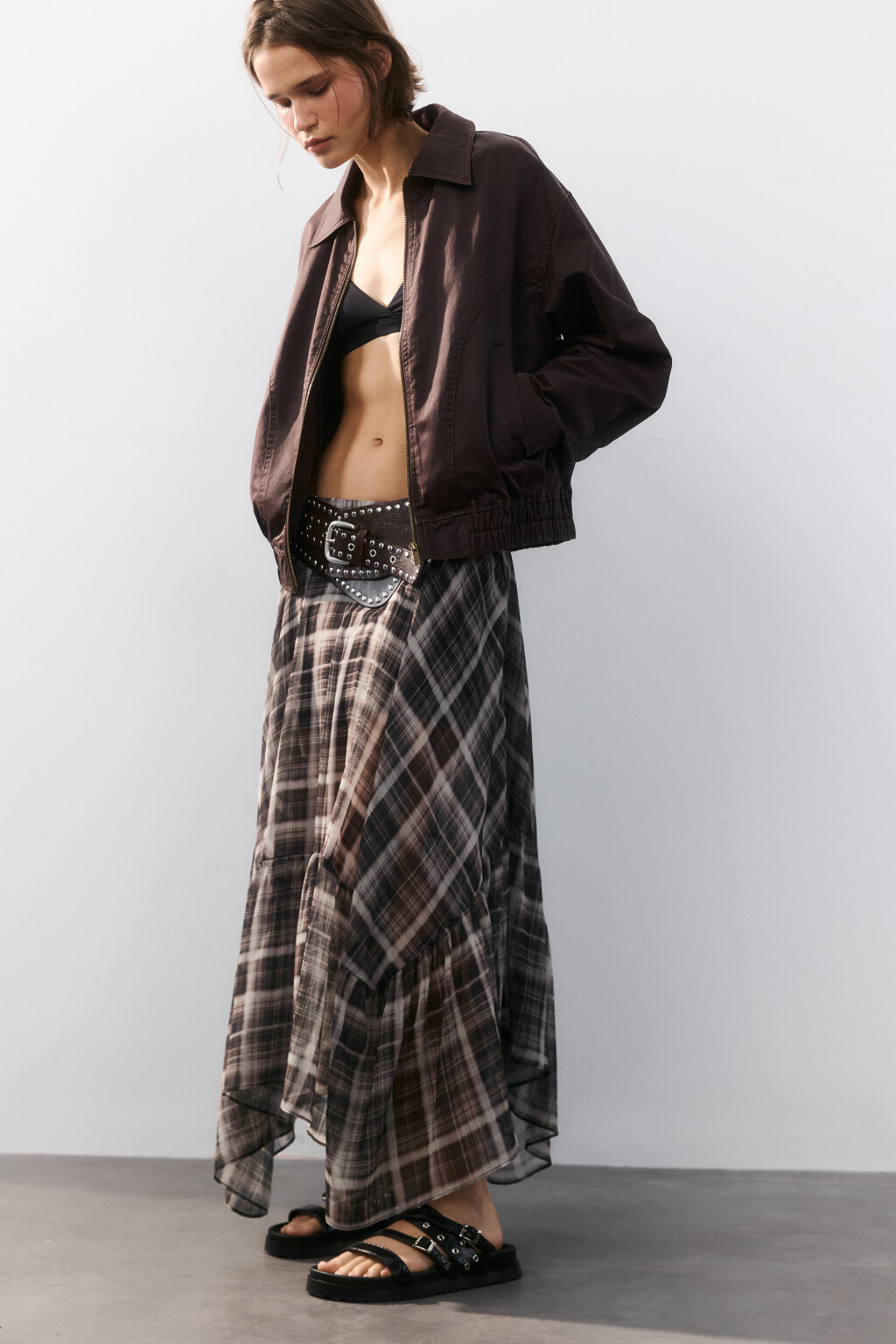 Сабо на платформе с металлическим декором - цвет черный - 3