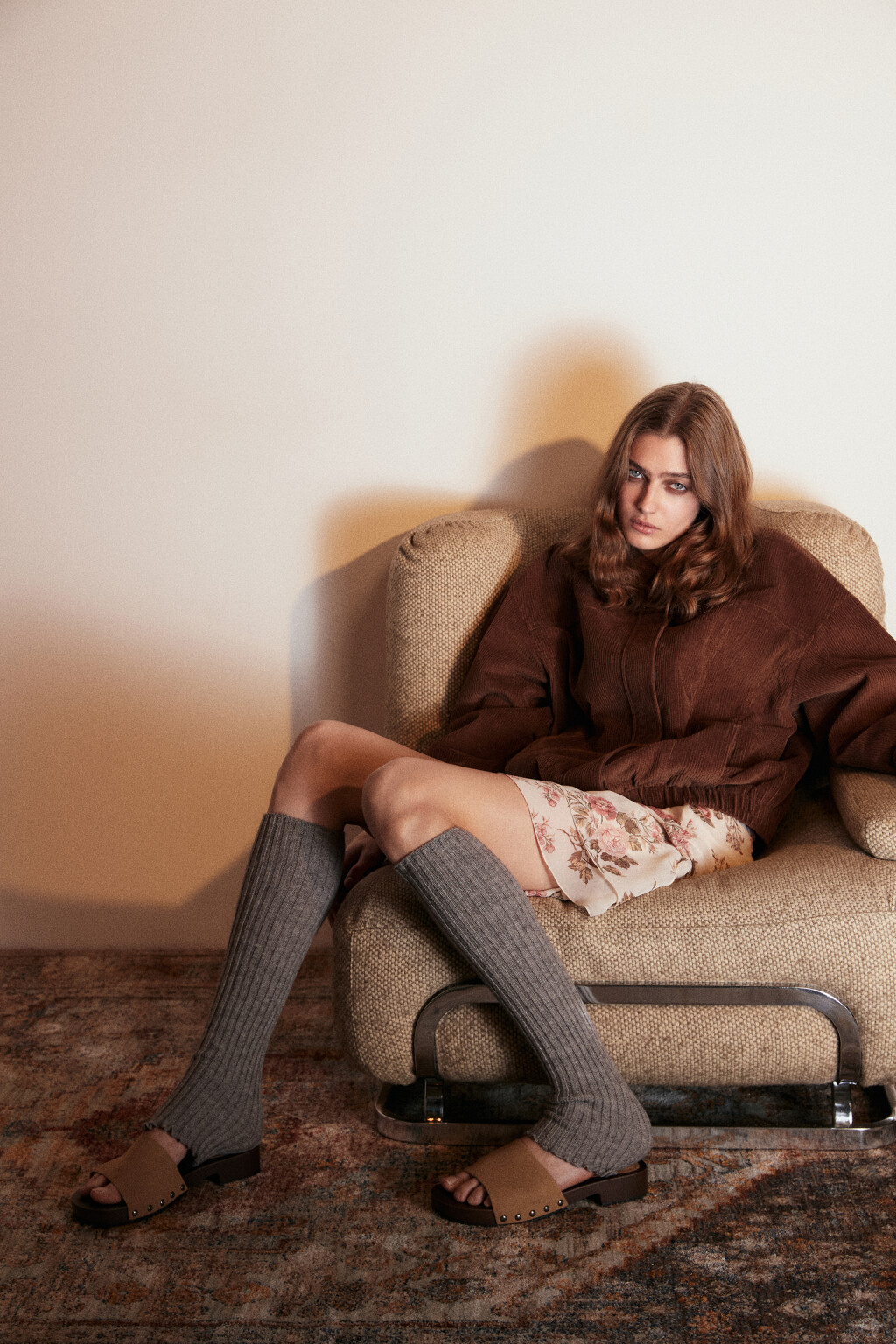 Сабо-клоги на платформе - цвет бежевый - 2