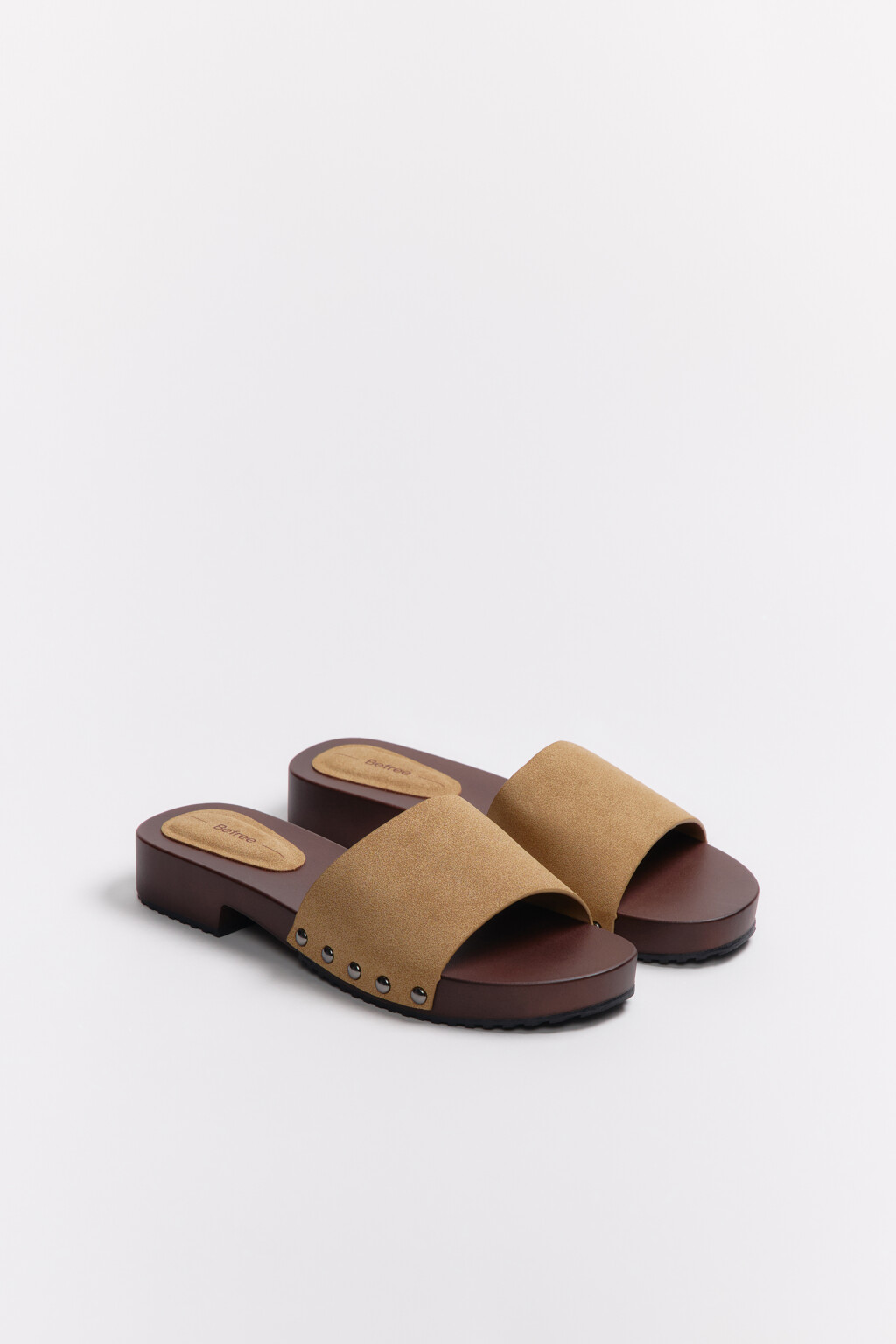 Сабо-клоги на платформе - цвет бежевый - 9