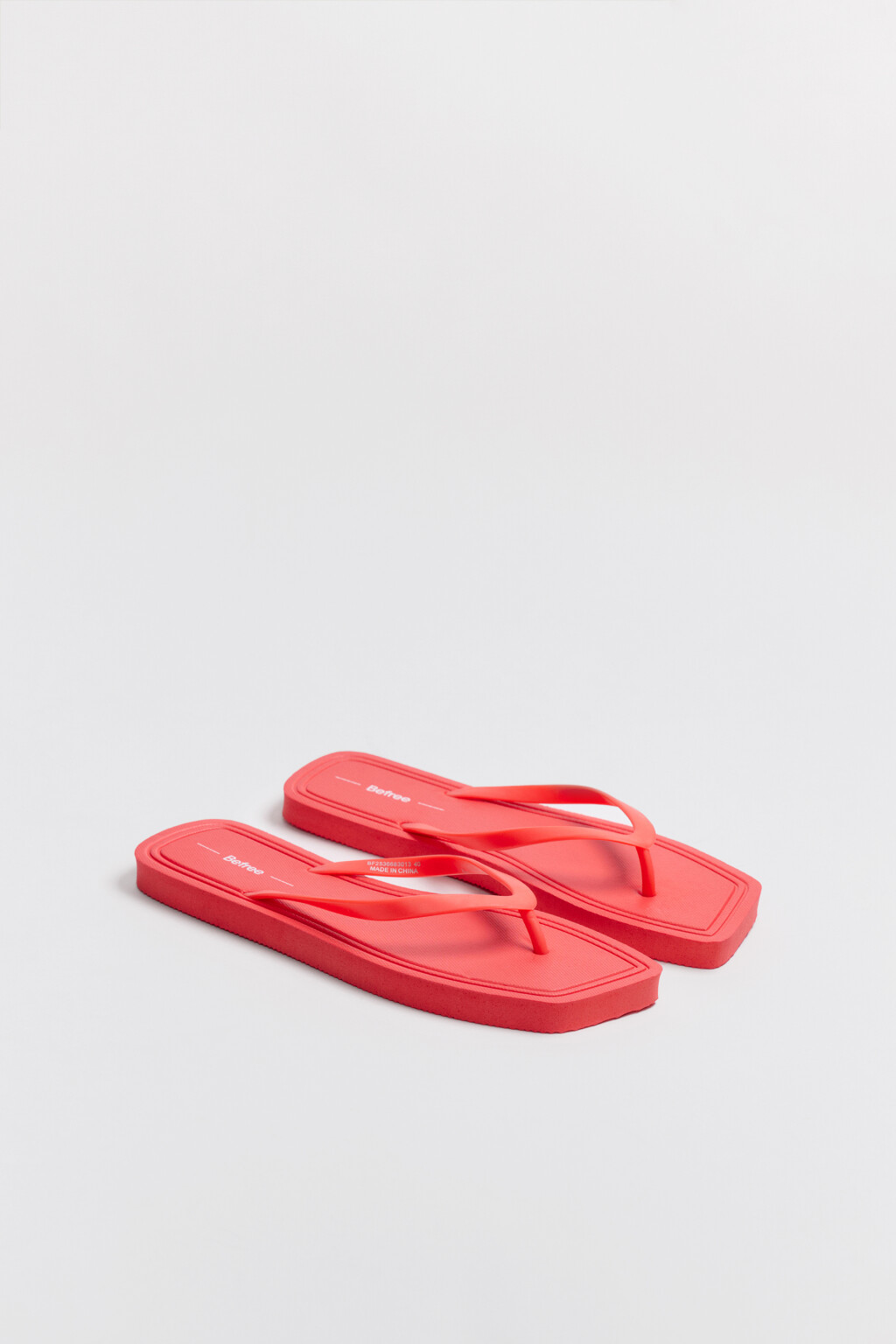 Сабо-вьетнамки на плоской подошве - цвет красный - 4