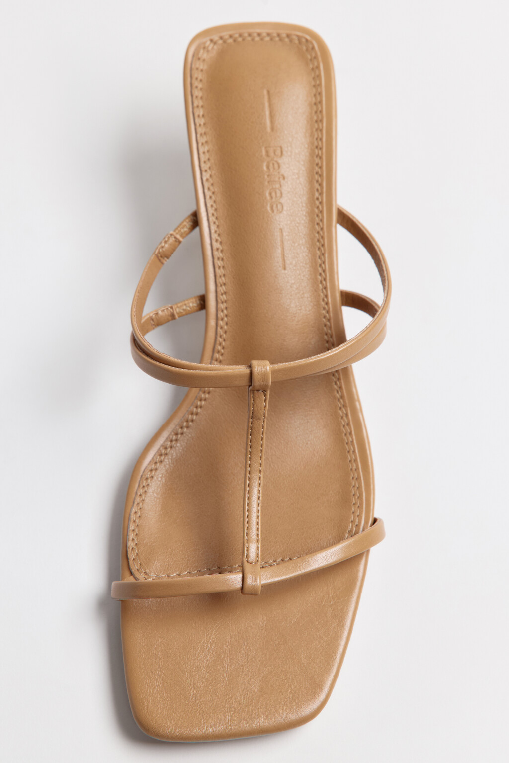 Сабо на тонком каблуке - цвет бежевый - 3