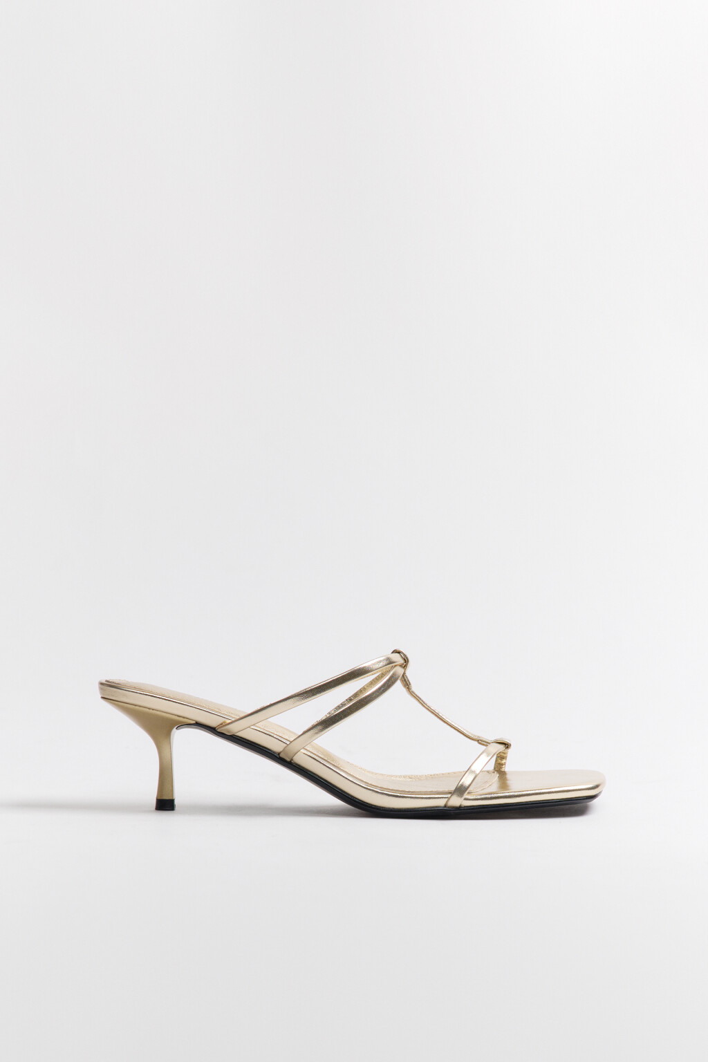 Сабо на тонком каблуке - цвет желтый - 1