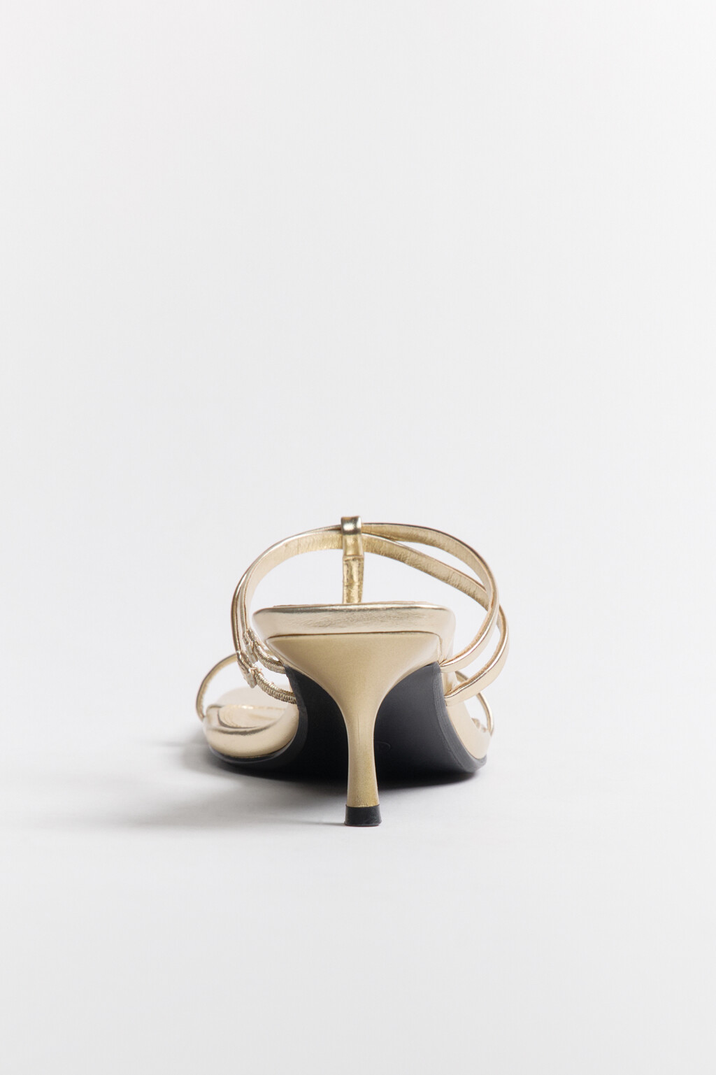 Сабо на тонком каблуке - цвет желтый - 4