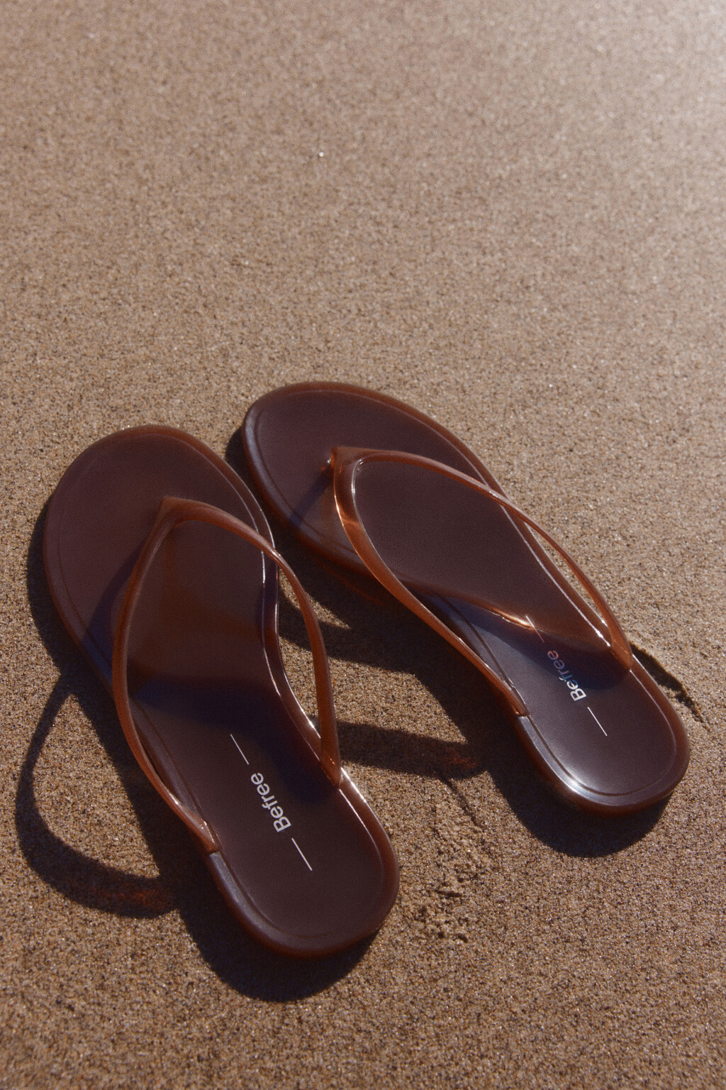 Сабо-вьетнамки на плоской подошве - цвет коричневый - 3