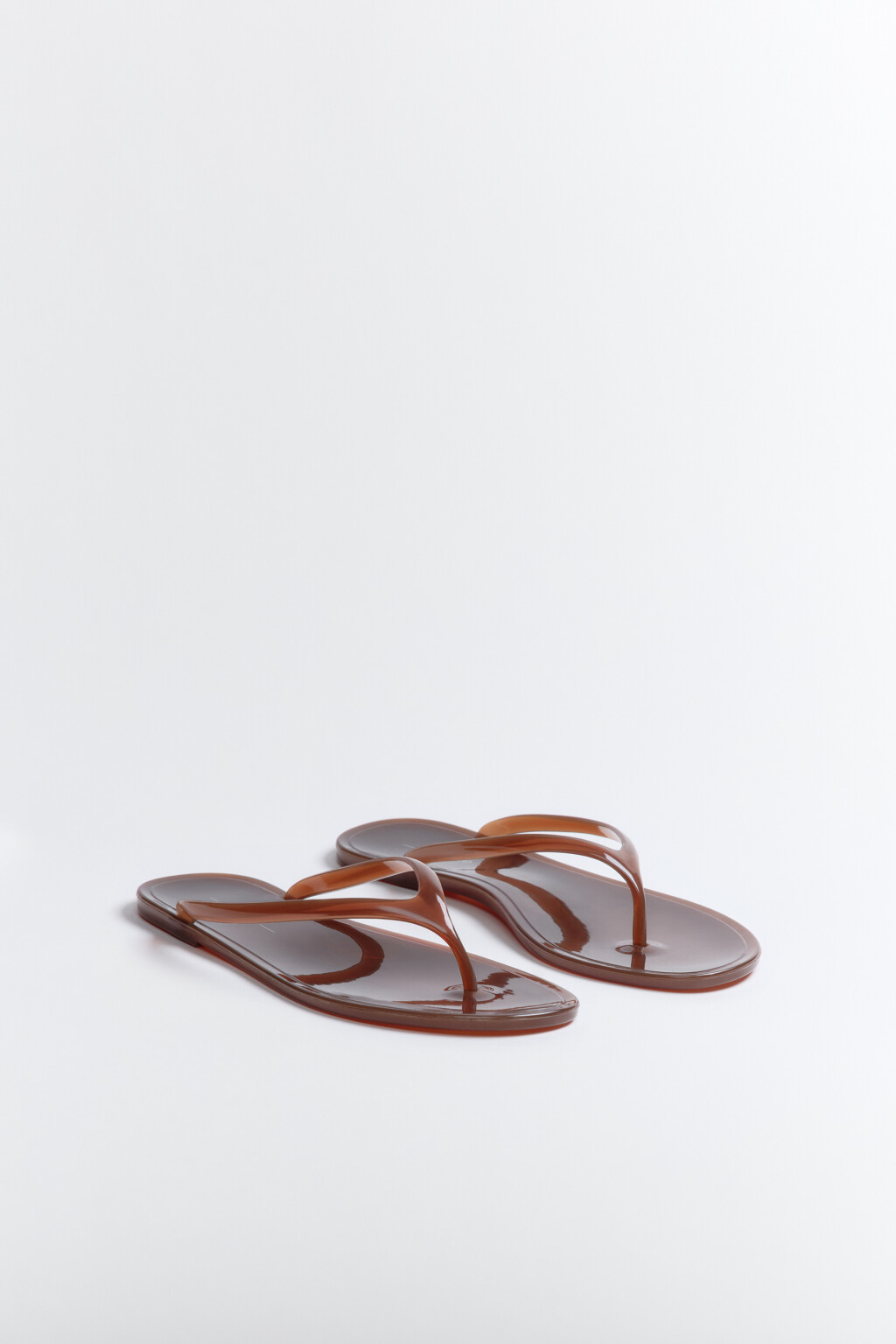 Сабо-вьетнамки на плоской подошве - цвет коричневый - 7