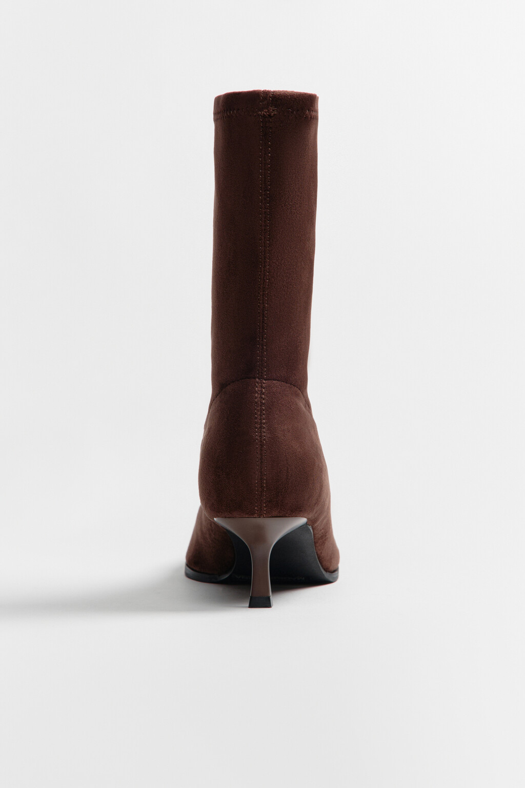 Ботильоны из бархатного текстиля - цвет коричневый - 10