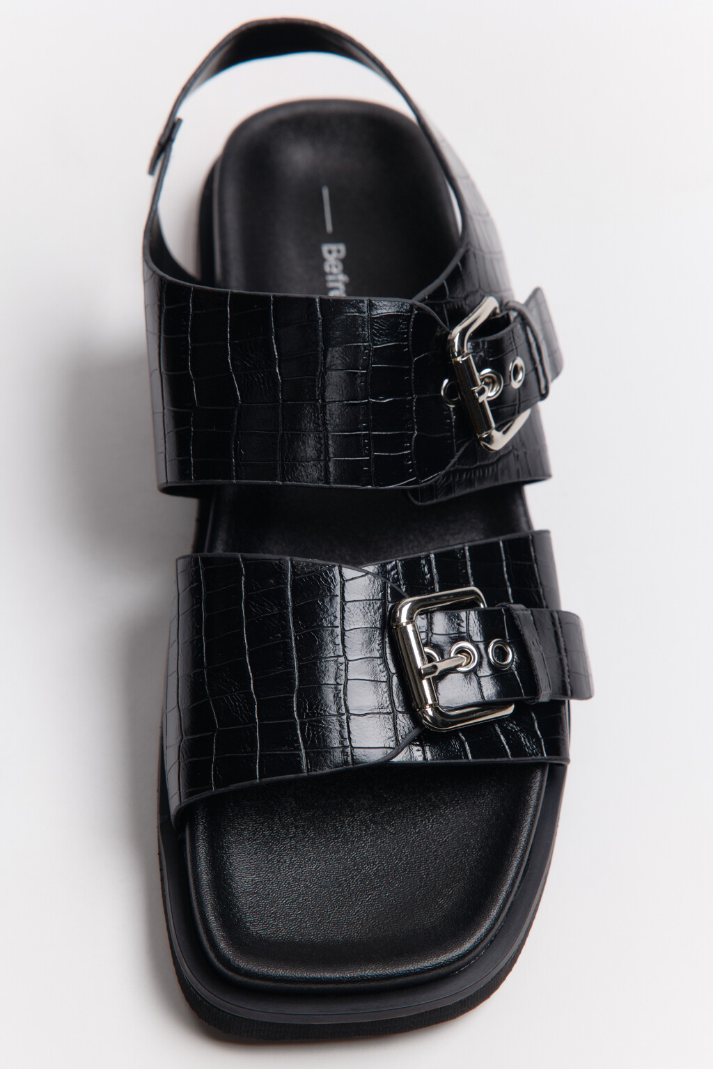 Сандалии с широкими ремешками - цвет черный - 4