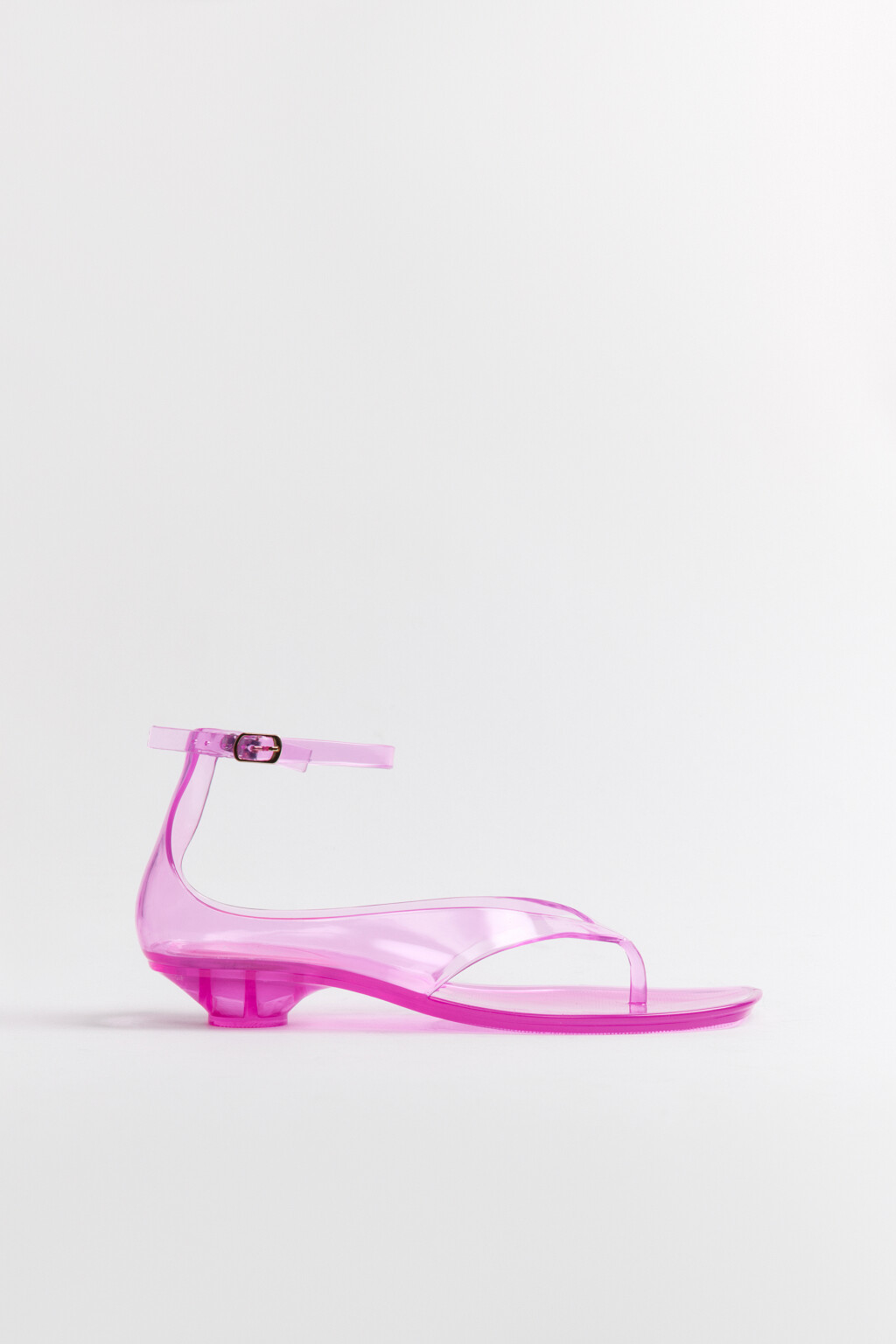 Босоножки с прозрачным верхом - цвет розовый - 5
