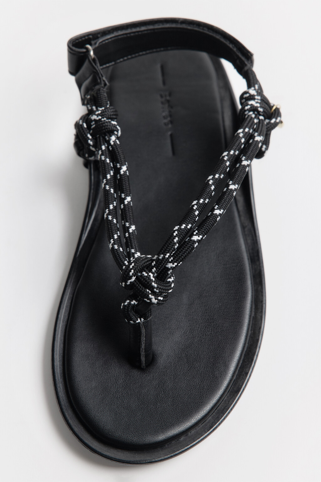 Сандалии с ремешками из корда - цвет черный - 4