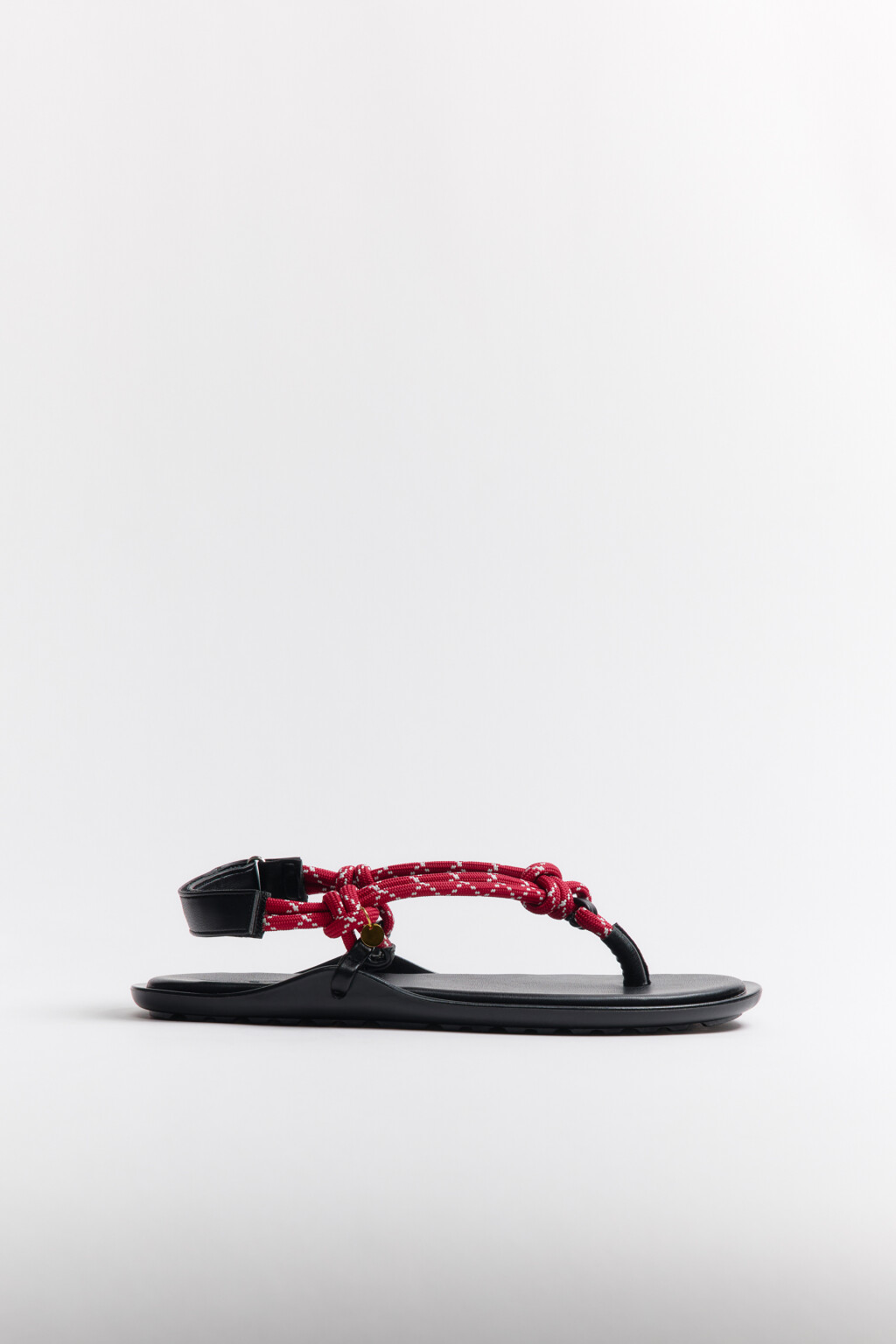 Сандалии с ремешками из корда - цвет красный - 4