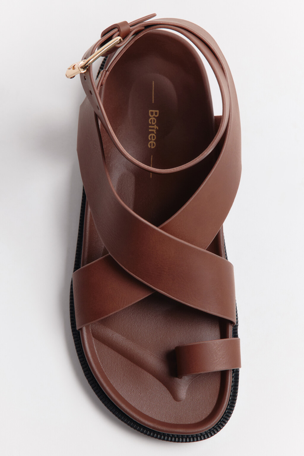 Сандалии с широкими ремешками - цвет коричневый - 8