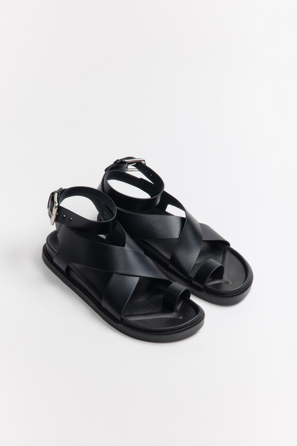 Сандалии с широкими ремешками - цвет черный - 6