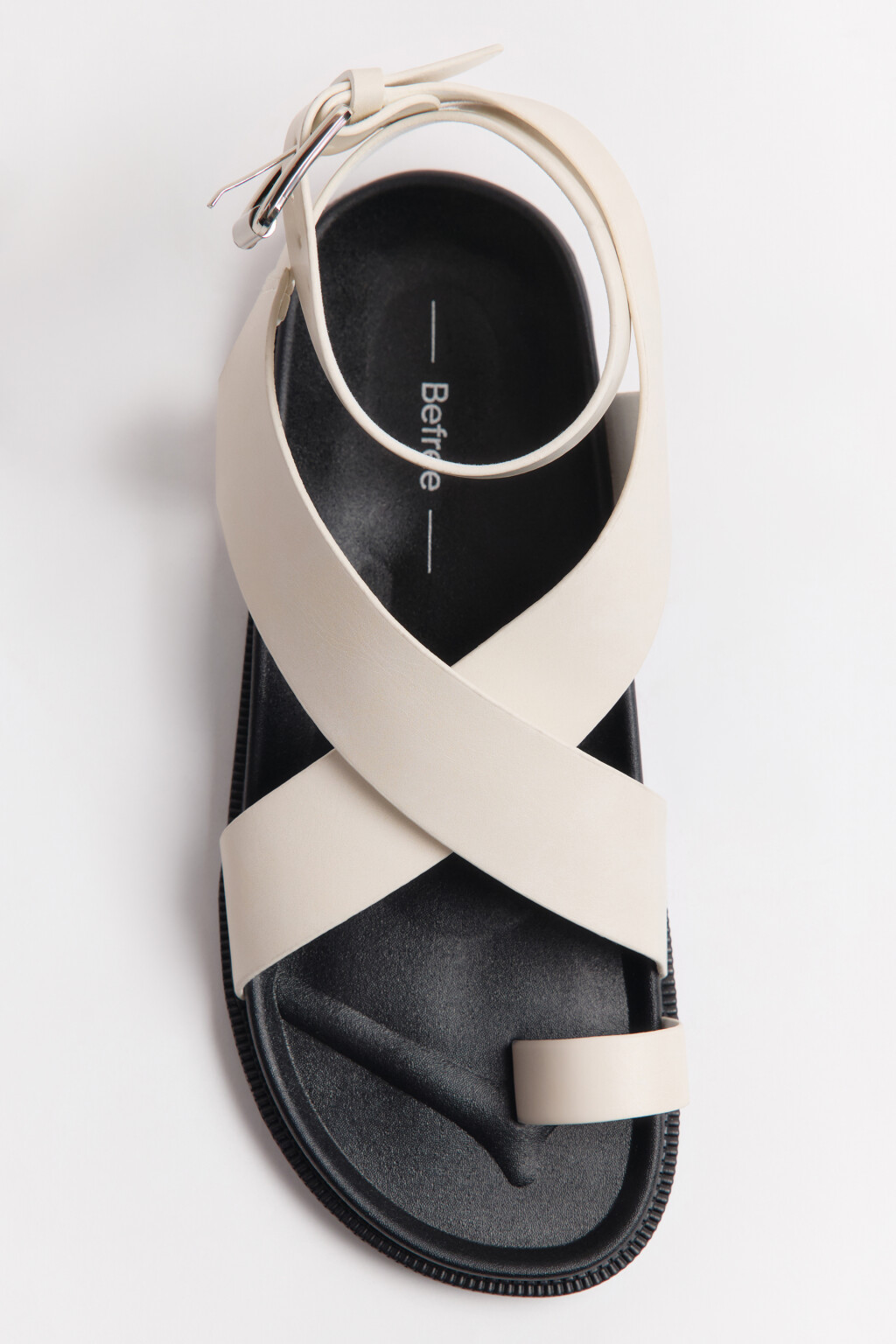 Сандалии с широкими ремешками - цвет молочный - 8