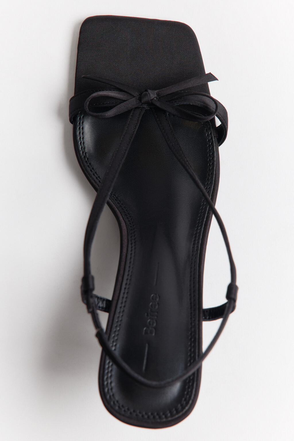 Босоножки на каблуке с квадратным мысом - цвет черный - 6