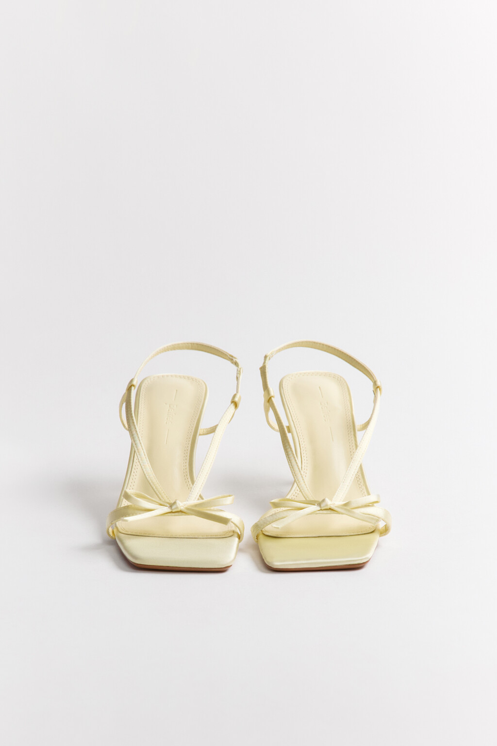 Босоножки на каблуке с квадратным мысом - цвет желтый - 6