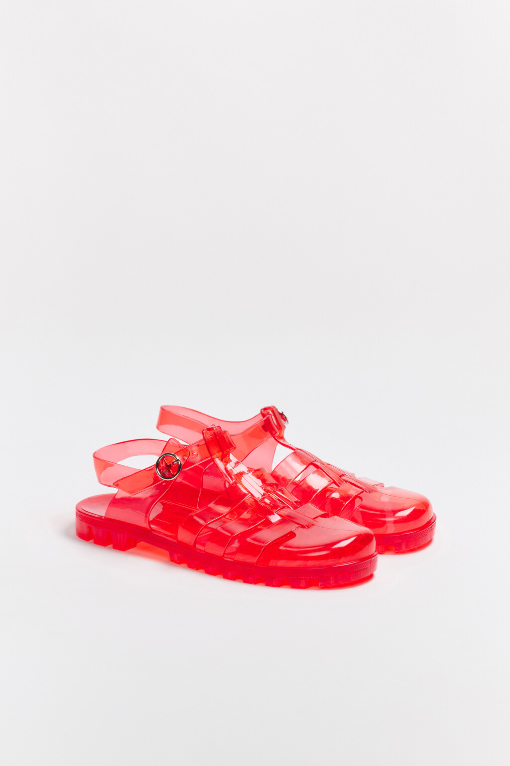 Сандалии jelly shoes прозрачные - цвет красный - 7