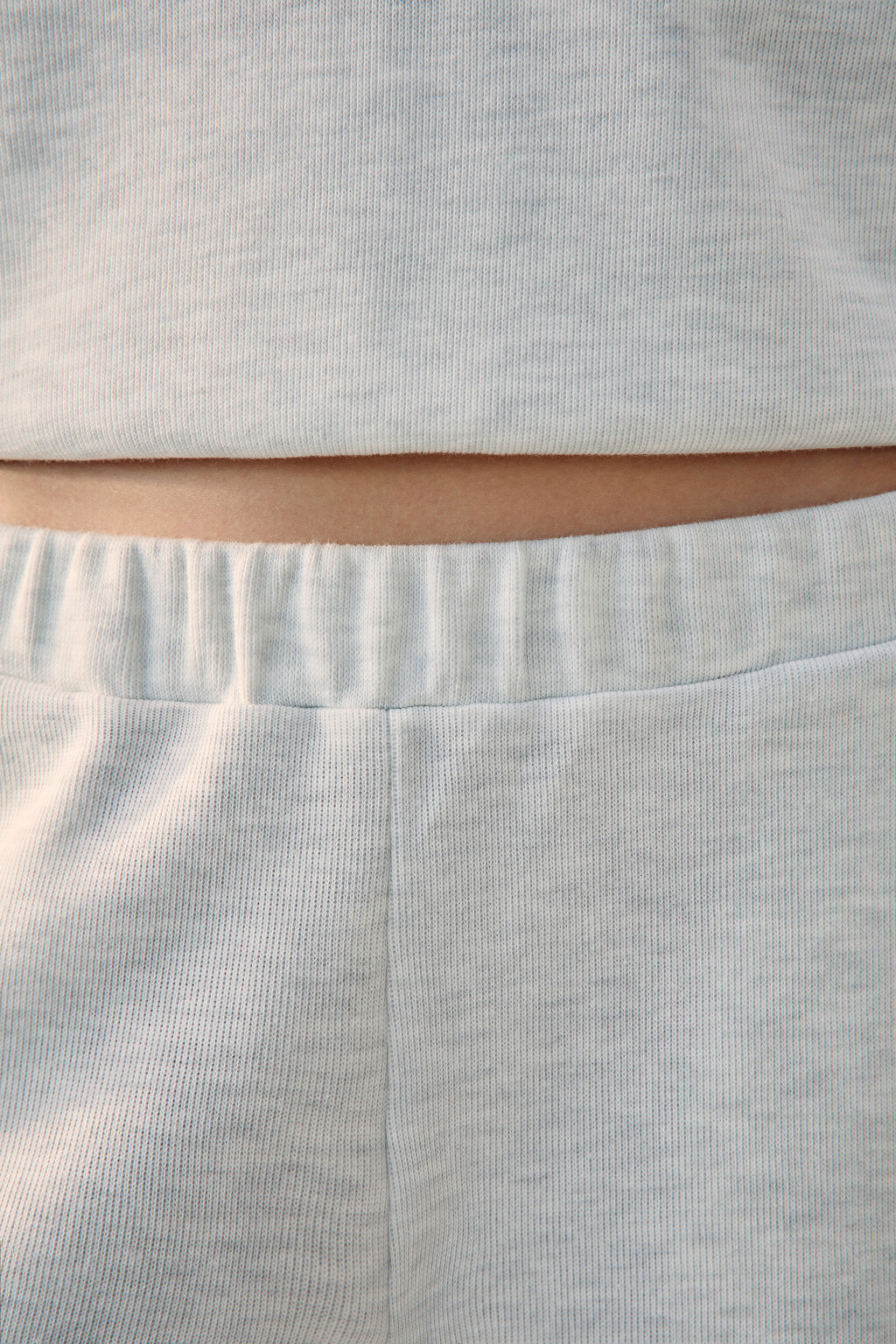 Брюки из трикотажа в рубчик - цвет серый - 5