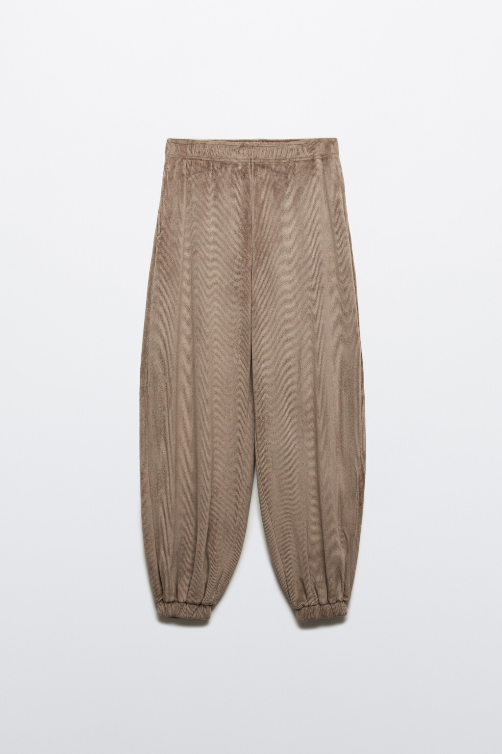Брюки-джоггеры вельветовые - цвет бежевый - 7