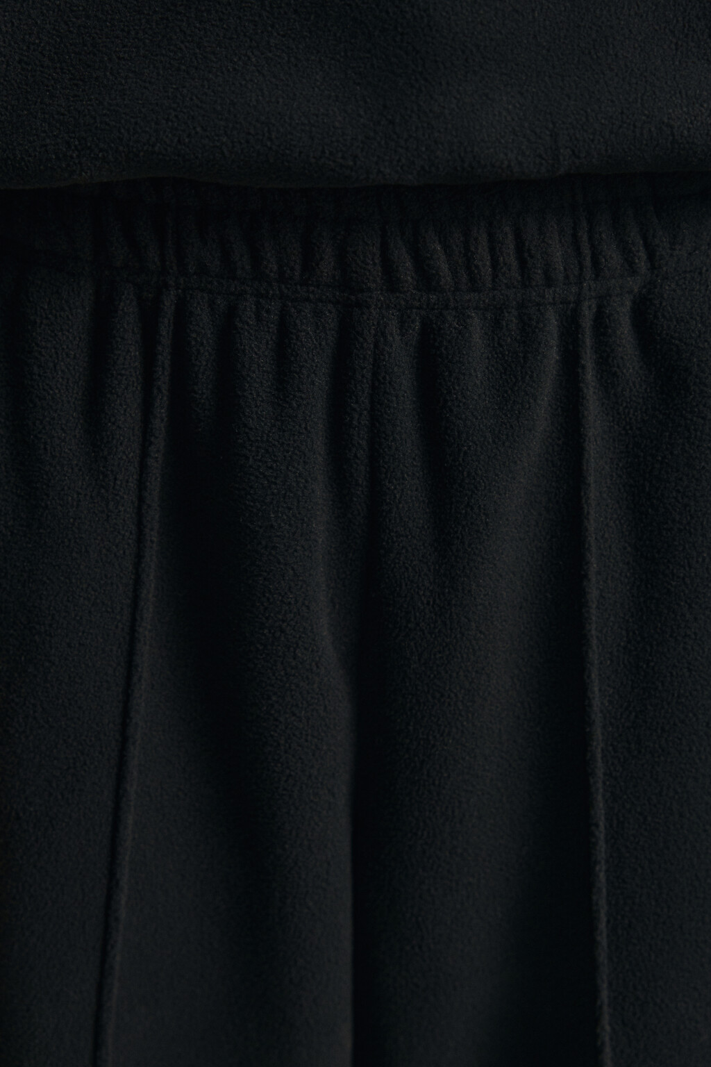 Брюки широкие флисовые - цвет черный - 5