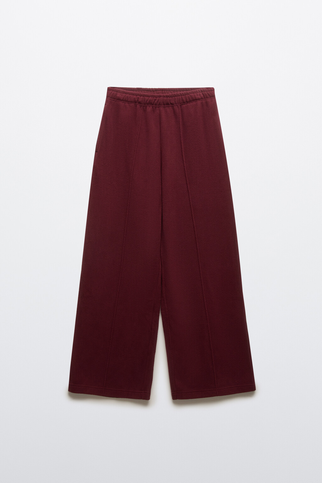 Брюки широкие флисовые - цвет бордовый - 8