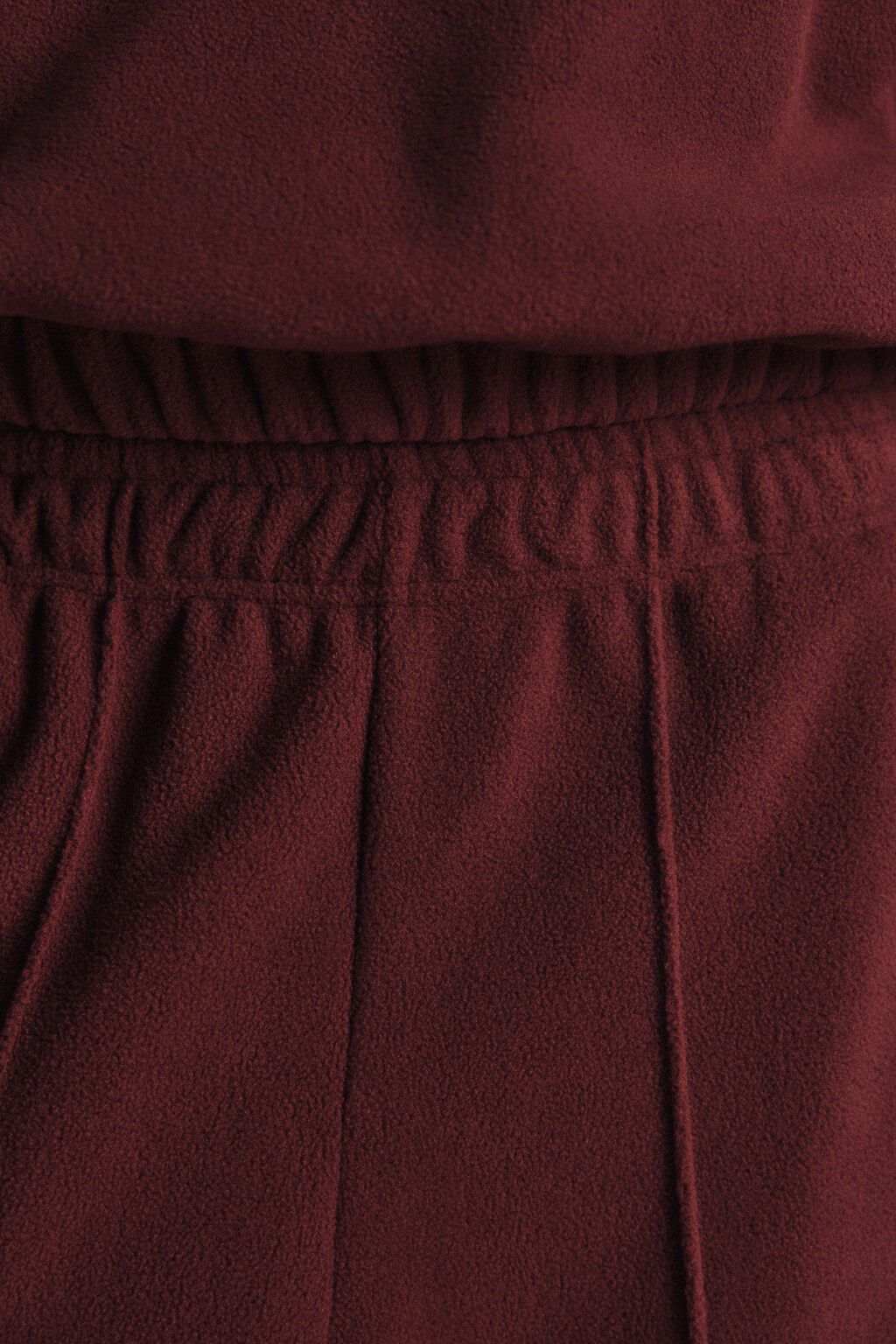 Брюки широкие флисовые - цвет бордовый - 6