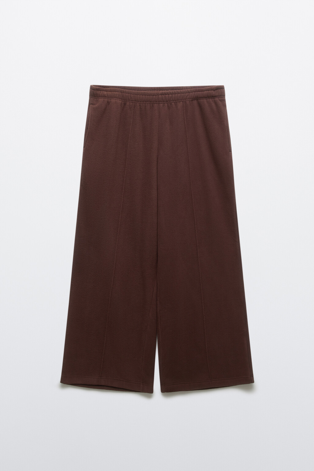 Брюки широкие флисовые - цвет коричневый - 7
