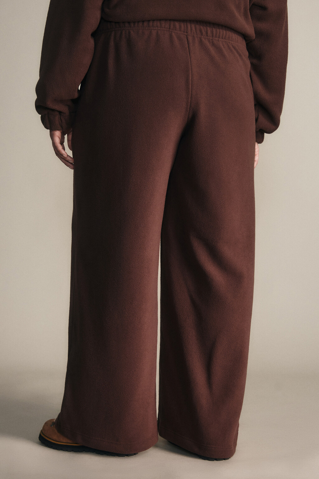 Брюки широкие флисовые - цвет коричневый - 3