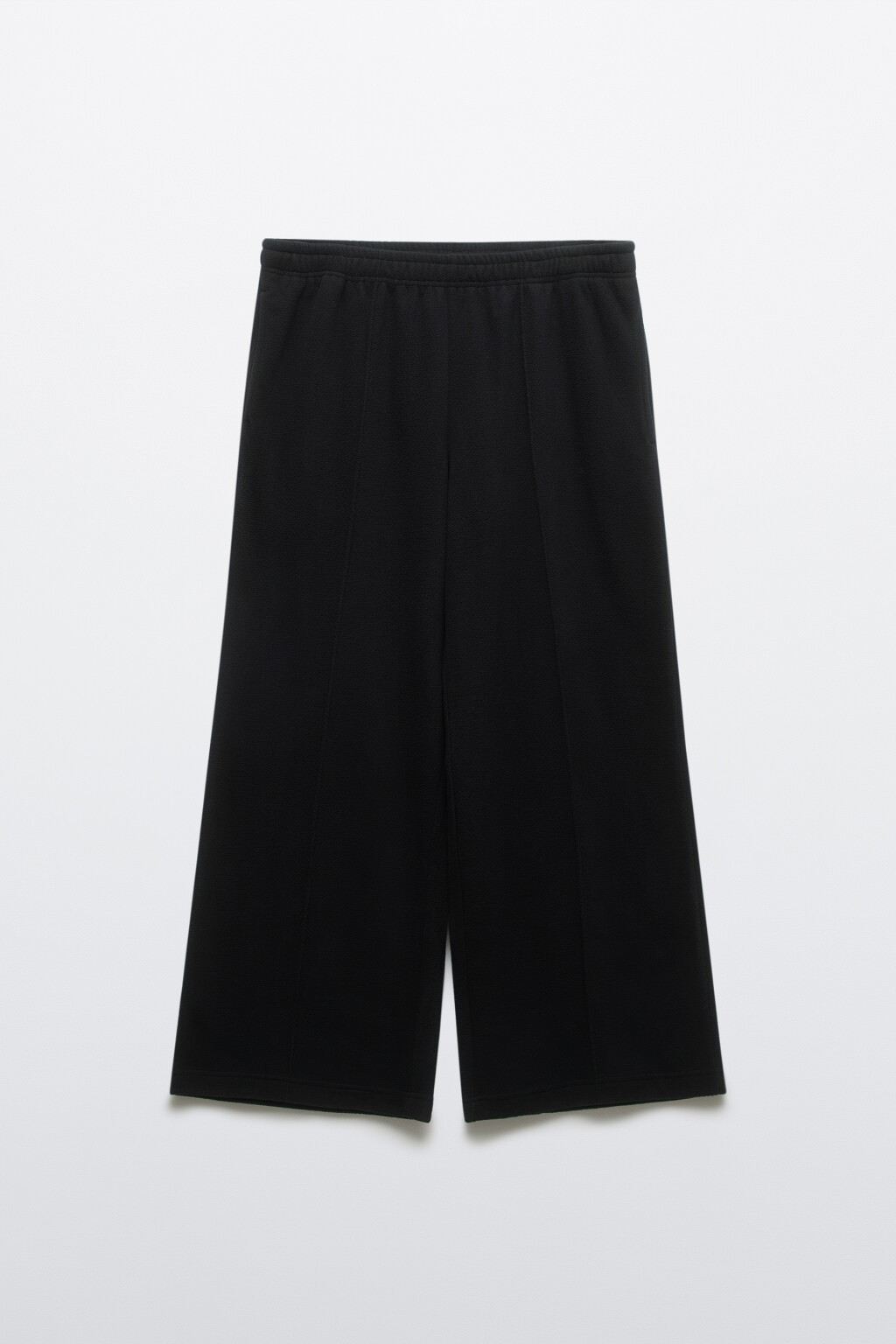 Брюки широкие флисовые - цвет черный - 7