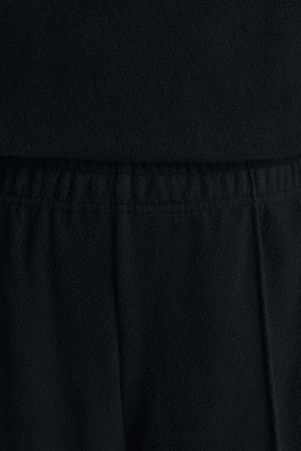 Брюки широкие флисовые - цвет черный - 5