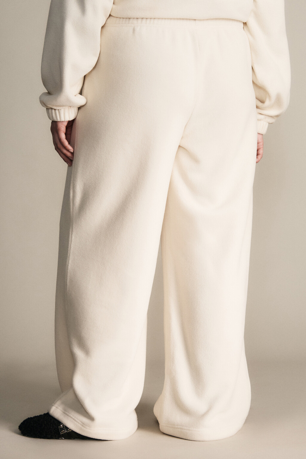 Брюки широкие флисовые - цвет бежевый - 3