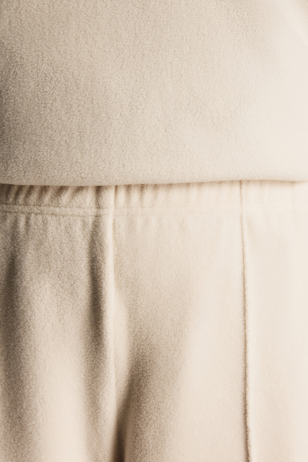 Брюки широкие флисовые - цвет бежевый - 5