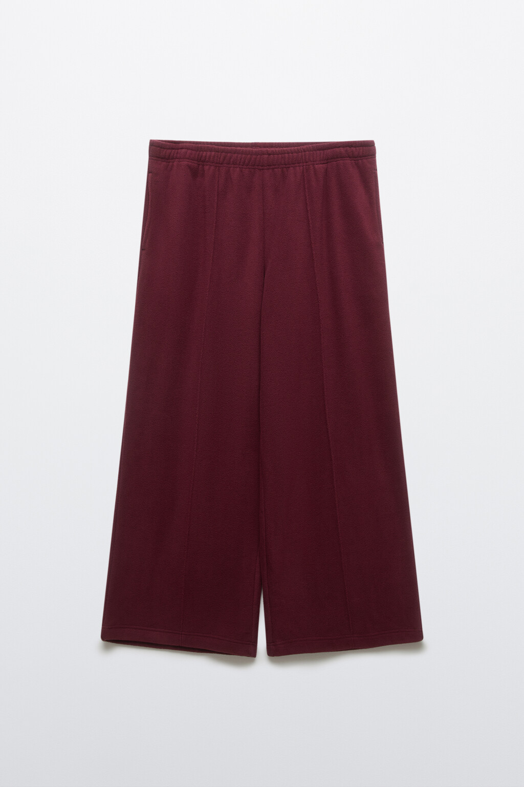 Брюки широкие флисовые - цвет бордовый - 7