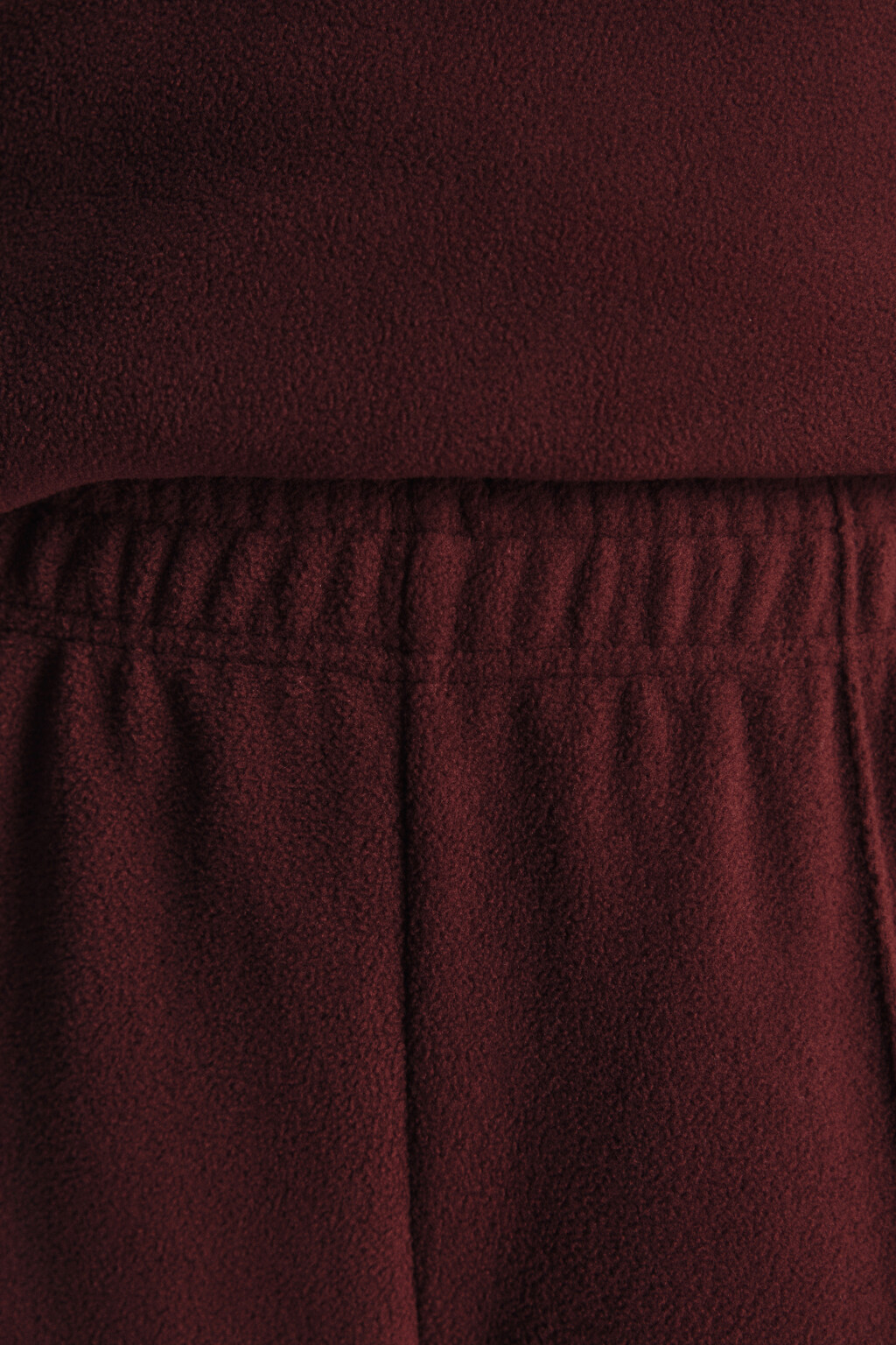 Брюки широкие флисовые - цвет бордовый - 5