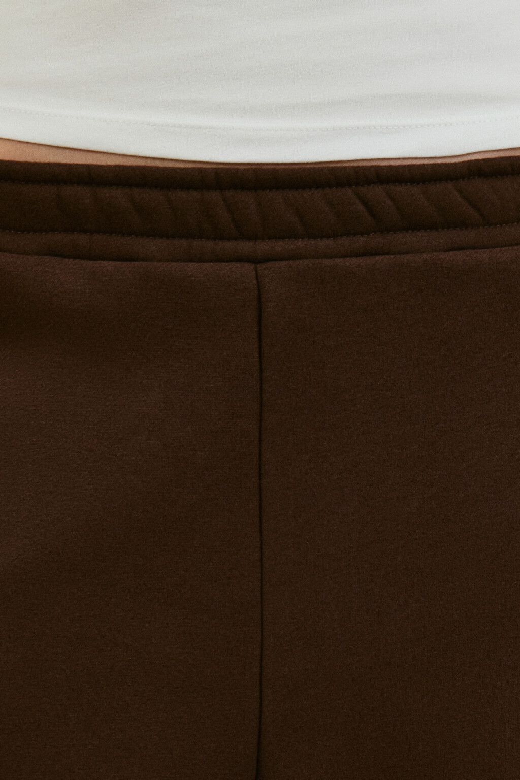 Брюки-джоггеры утепленные трикотажные - цвет коричневый - 7