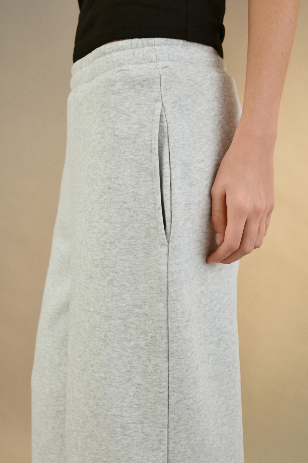 Брюки-джоггеры утепленные трикотажные - цвет серый - 6