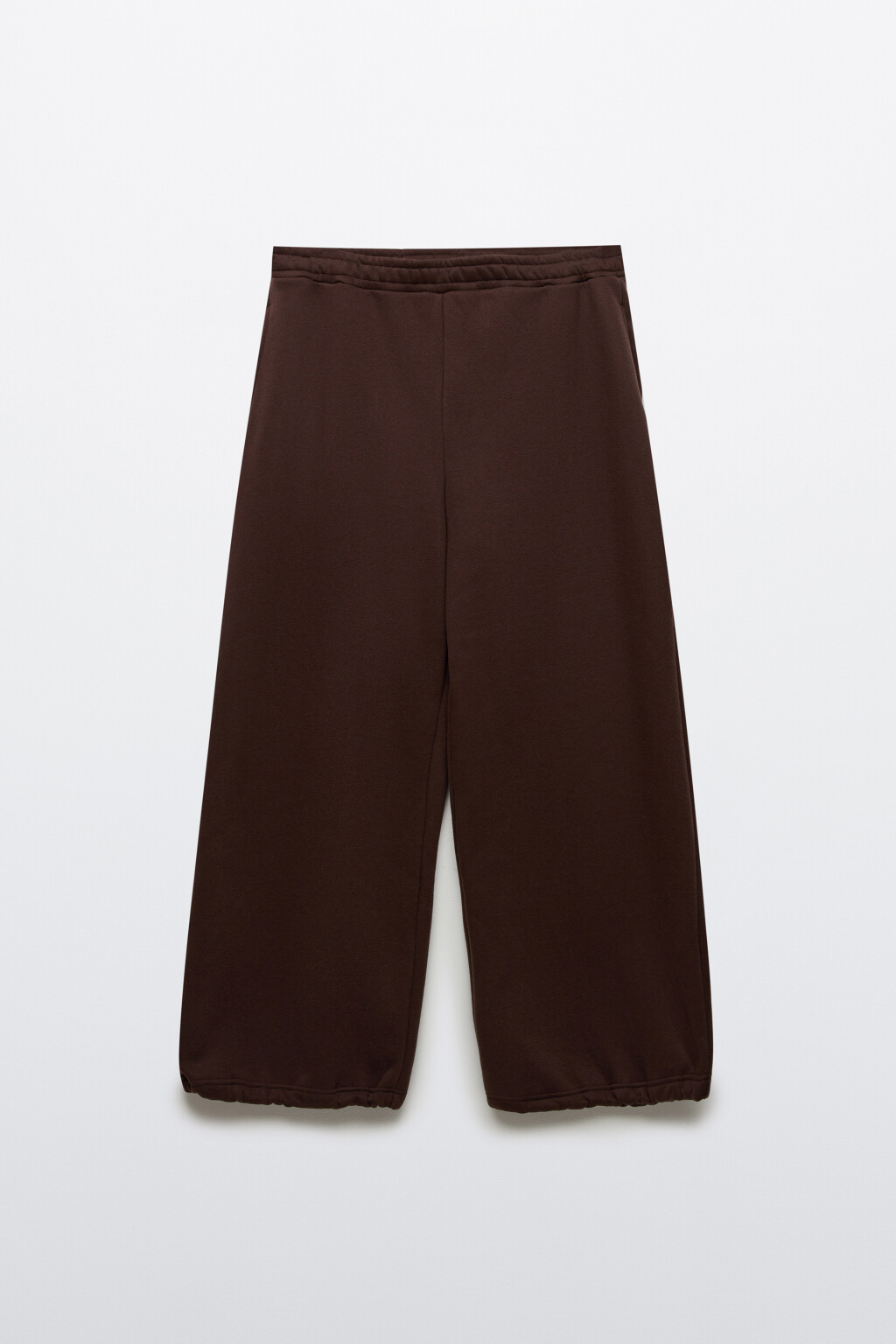 Брюки-джоггеры утепленные трикотажные - цвет коричневый - 7