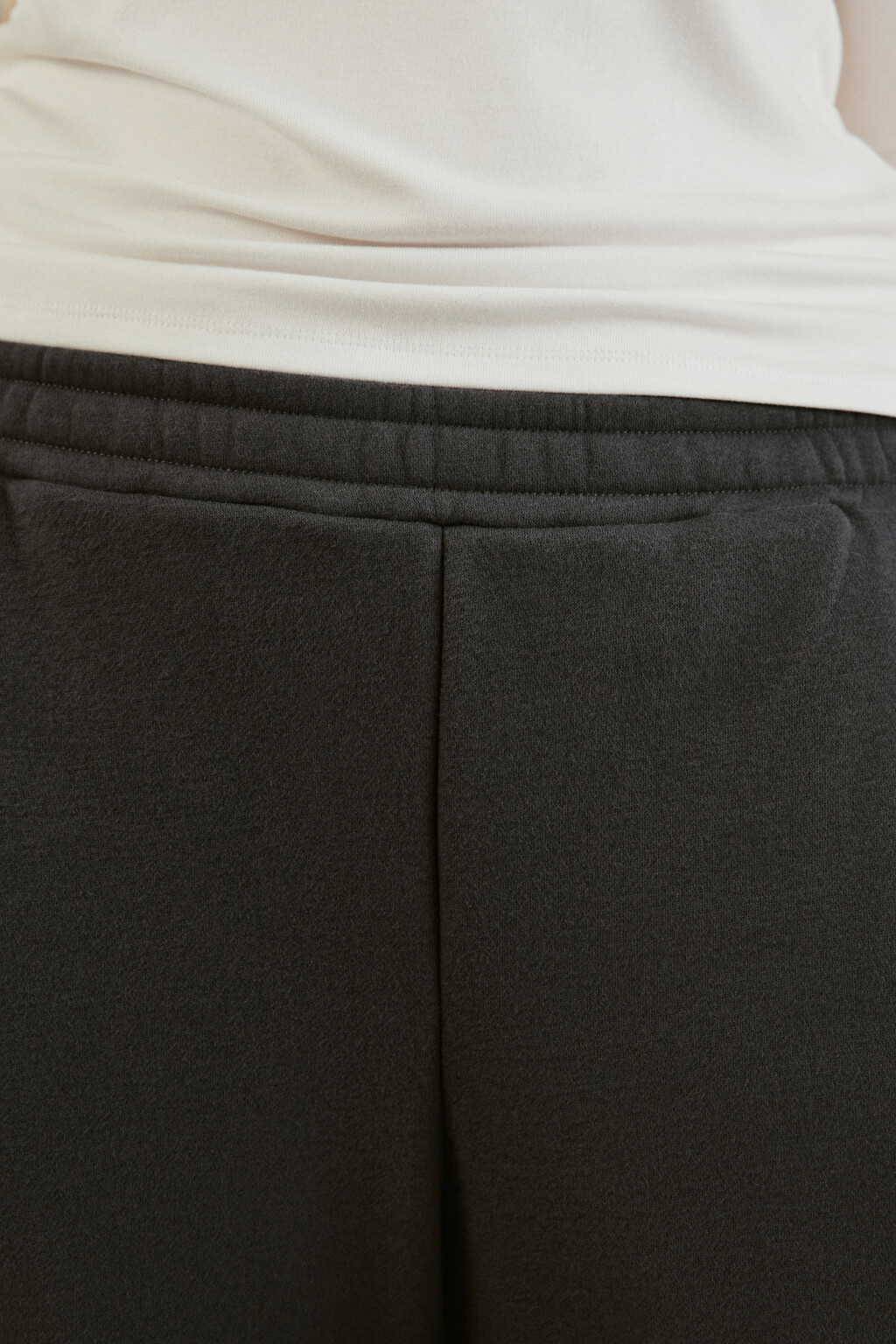 Брюки-джоггеры утепленные трикотажные - цвет серый - 5