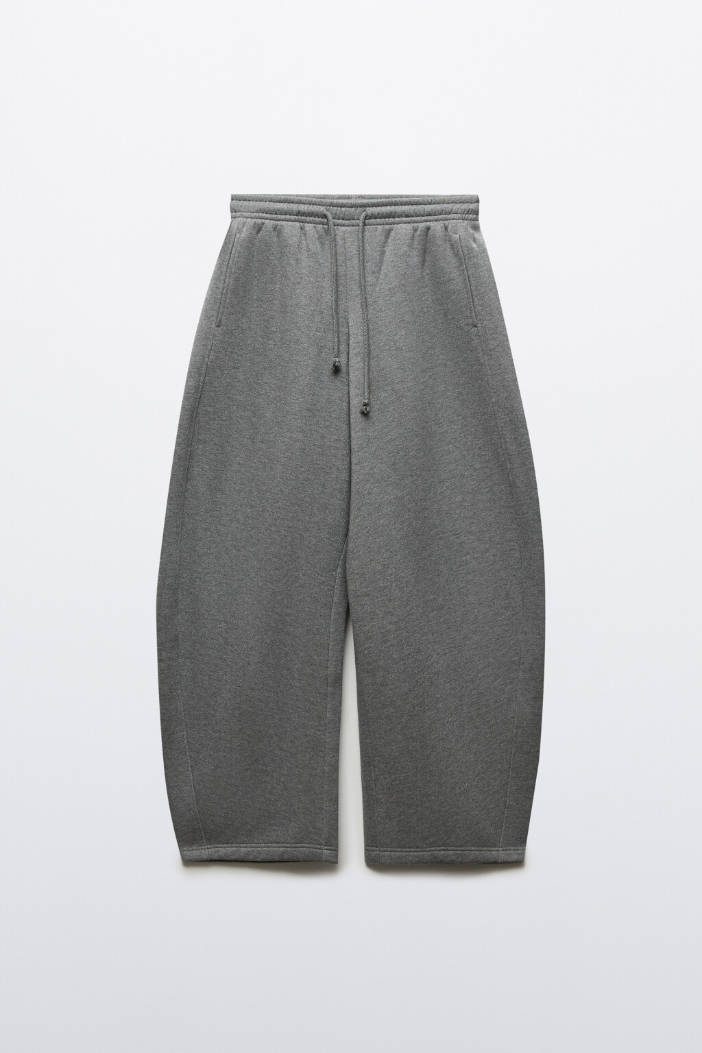 Брюки barrel fit утепленные с люрексом - цвет серый - 8