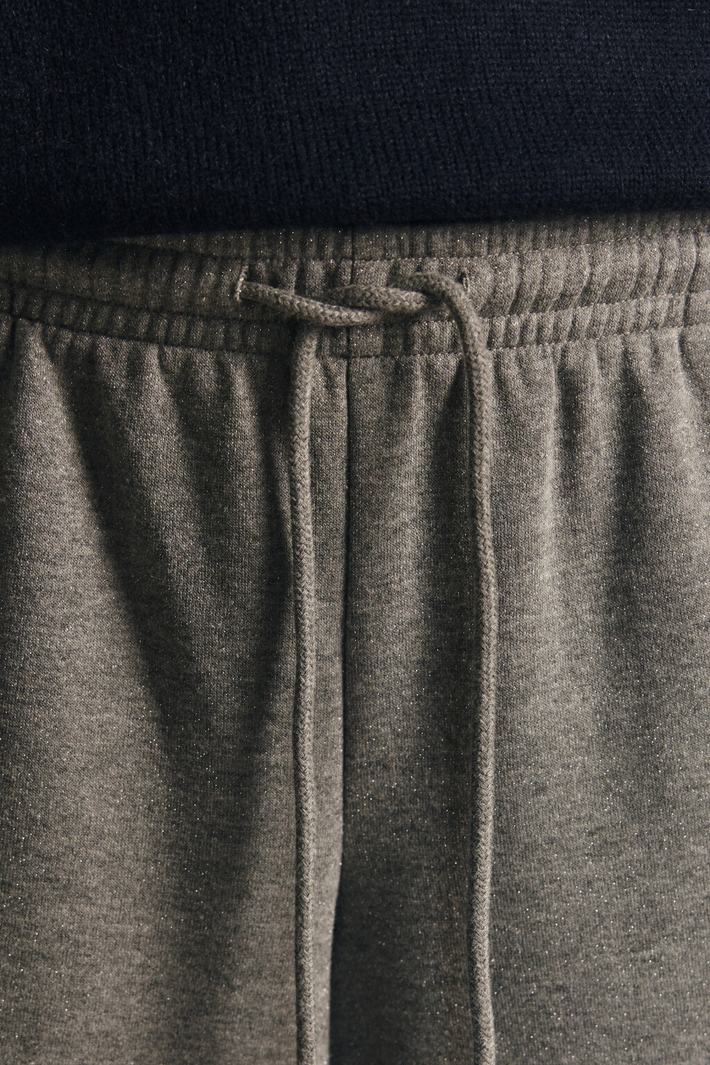 Брюки barrel fit утепленные с люрексом - цвет серый - 11